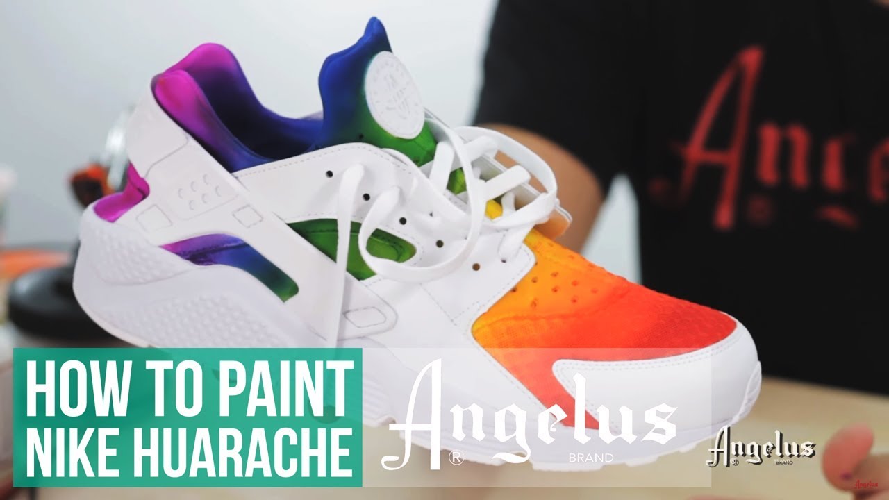 Custom Huarache | How to Airbrush a Rainbow Fade | Angelus Paint