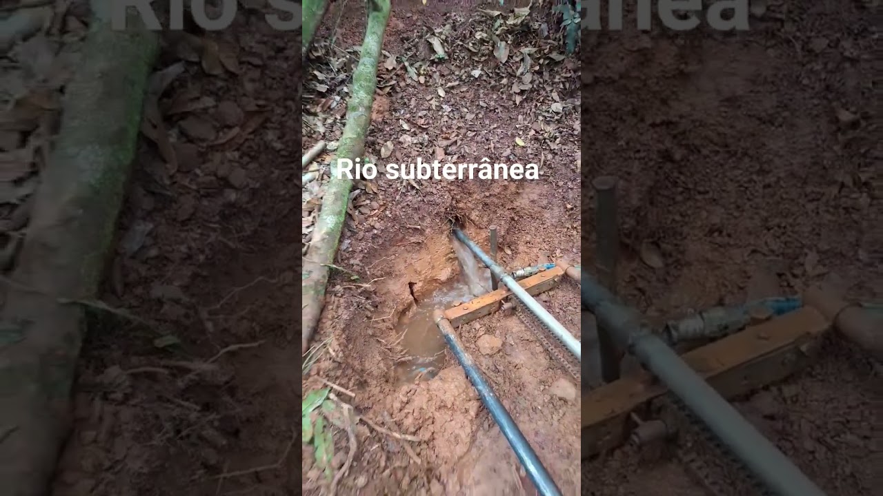 Rio subterr&acirc;nea no po&ccedil;o horizontal