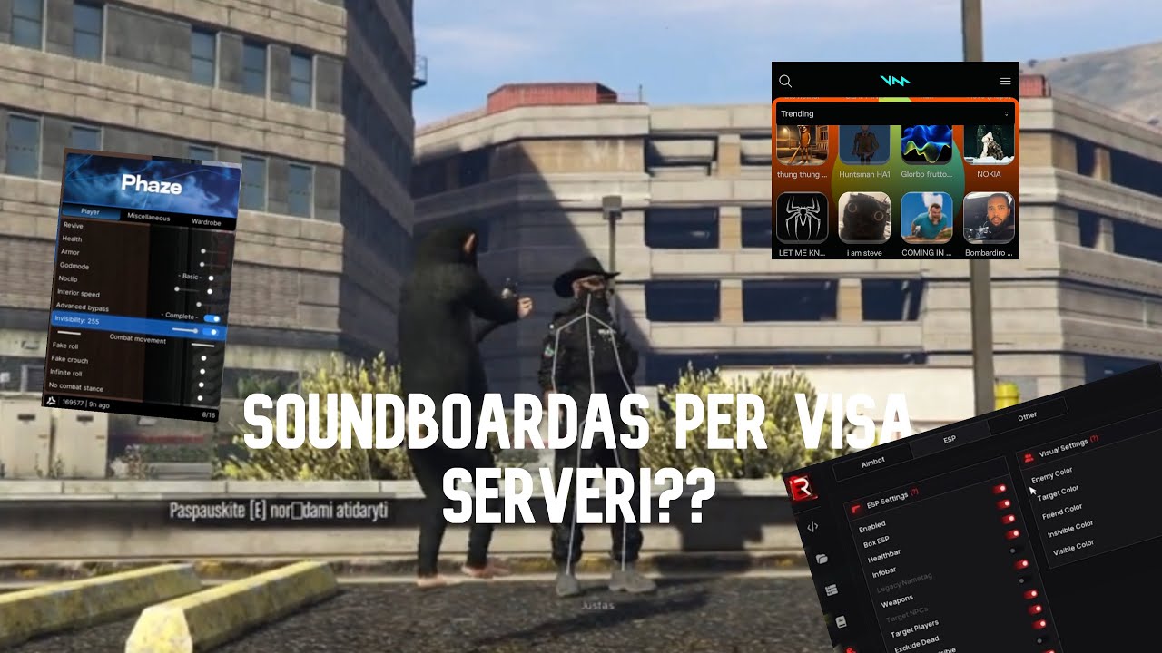FiveM | trolinam admina su soundboardu (JustasTV)