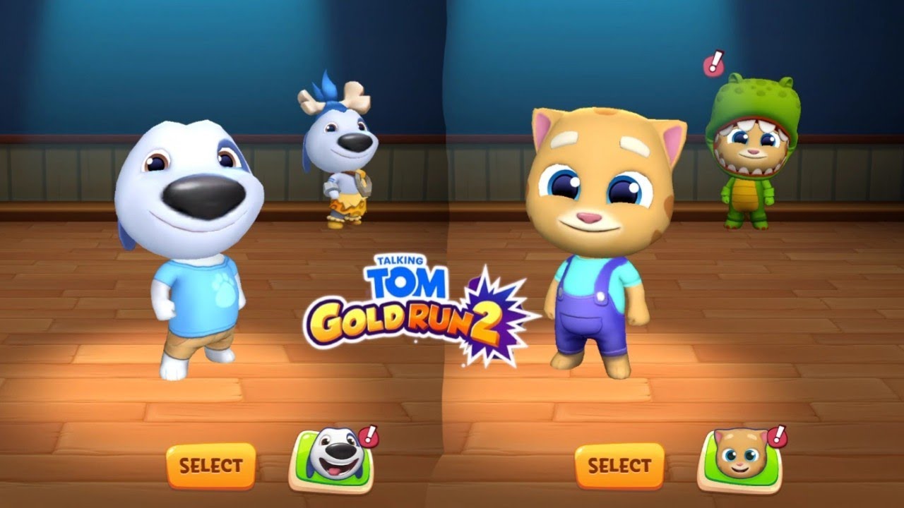 Talking Tom Time Rush - Talking Ginger Vs Talking Hank - Chasing Rakoon In Prehistory - Full Screen 