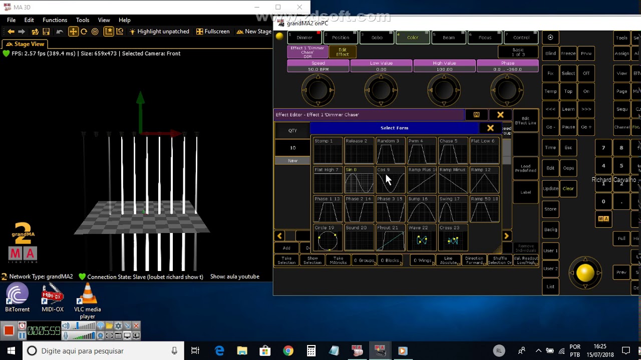 GrandMA2 | Aula 05 – Como Fazer Efeitos (shape)
