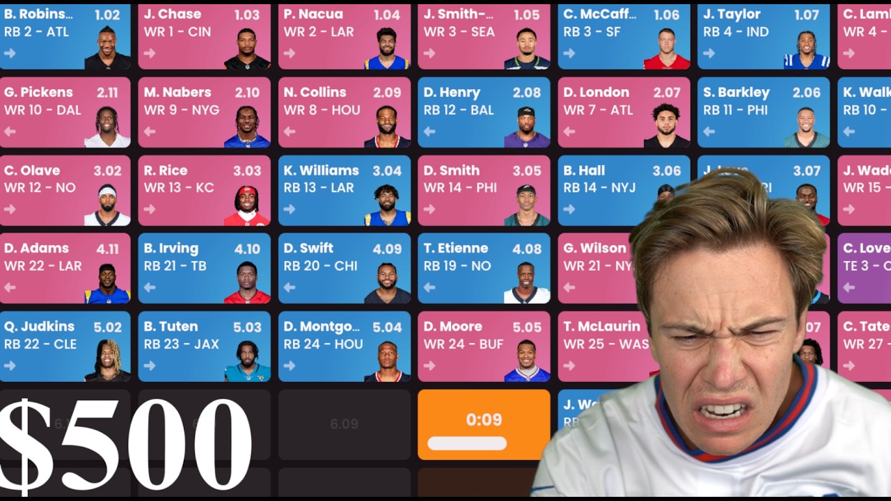 Драфт в Fantasy Football (бай-ин $500)