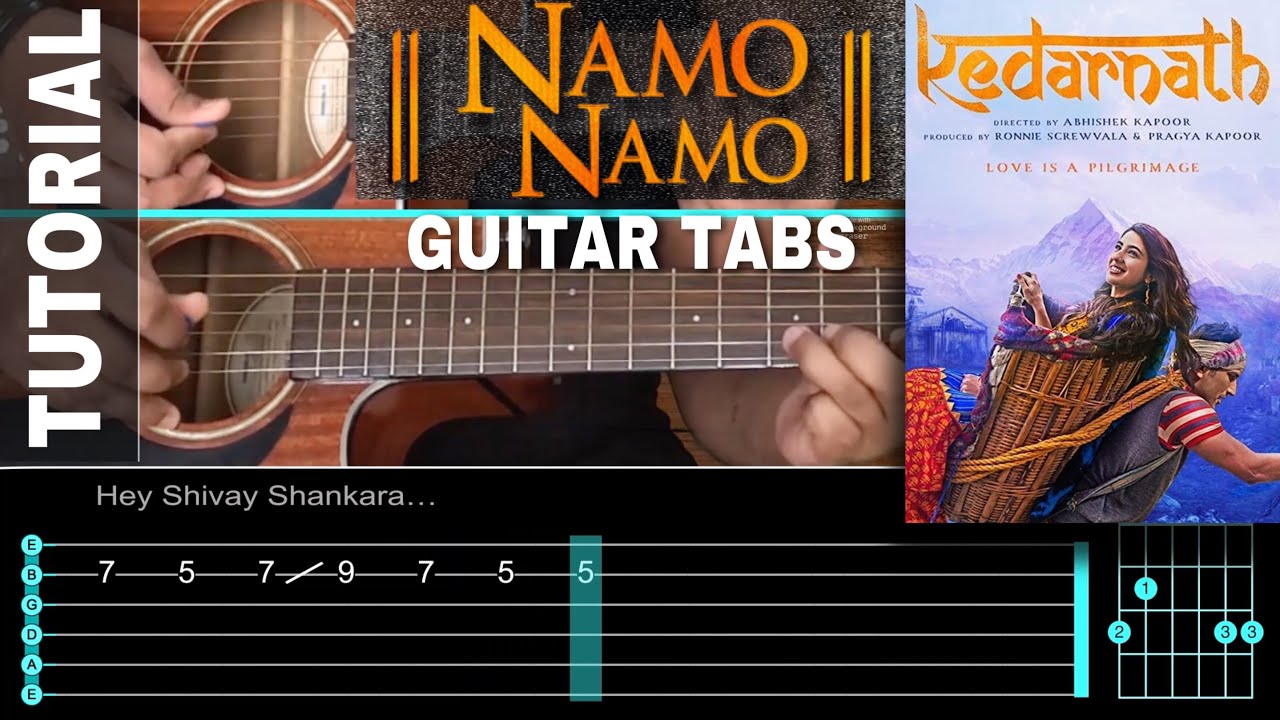 Namo Namo - Kedarnath | Best Guitar Tabs & Chords | Full Guitar Lesson | Sushant Singh Rajput |