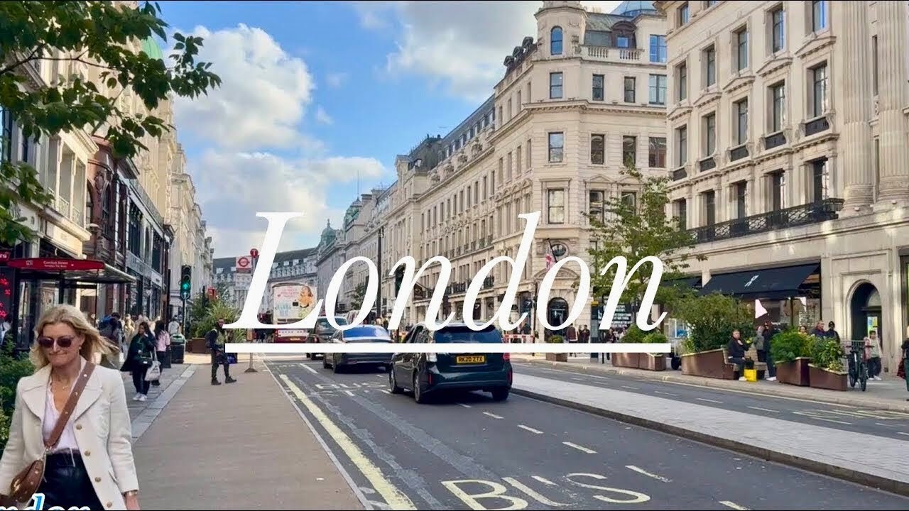 Experience London 2025: Walking Tour of Regent Street & Piccadilly Circus in 4K HDR!