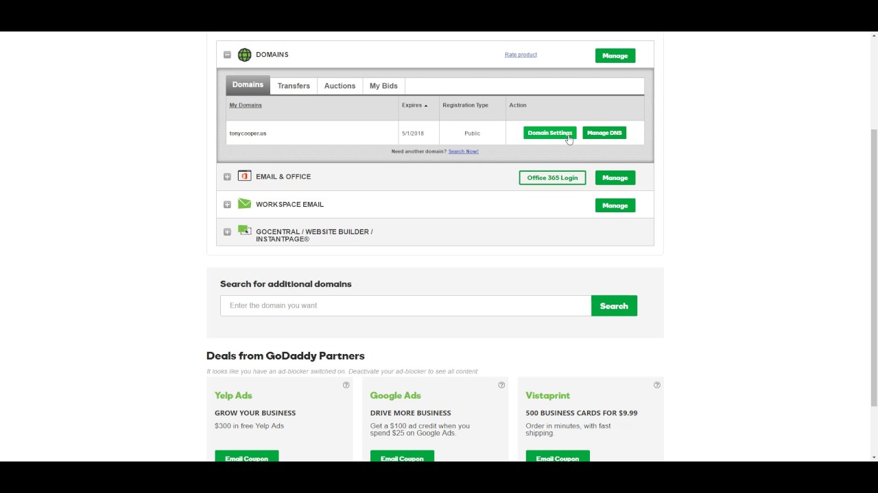 v7.5 - How to link your GoDaddy URL to your DecoNetwork Webstore.