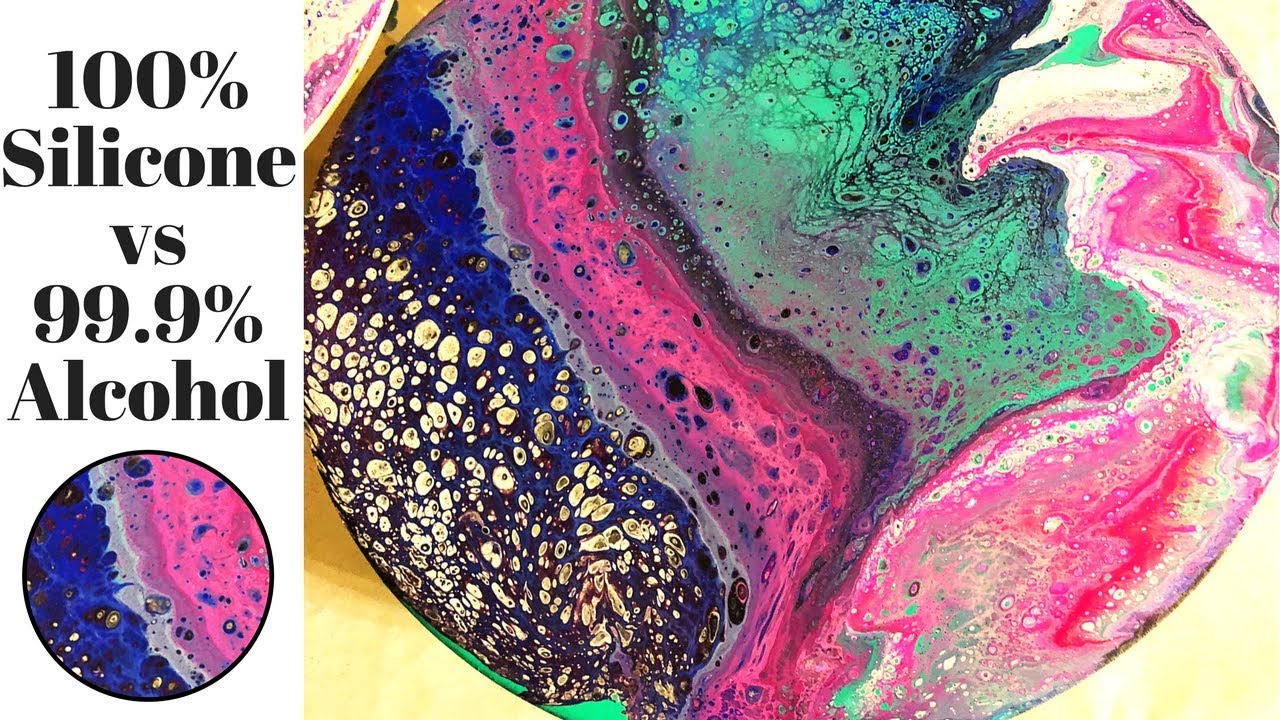 Fluid Art CELLS with 100% Silicone vs 99.9% Alcohol Acrylic Pouring