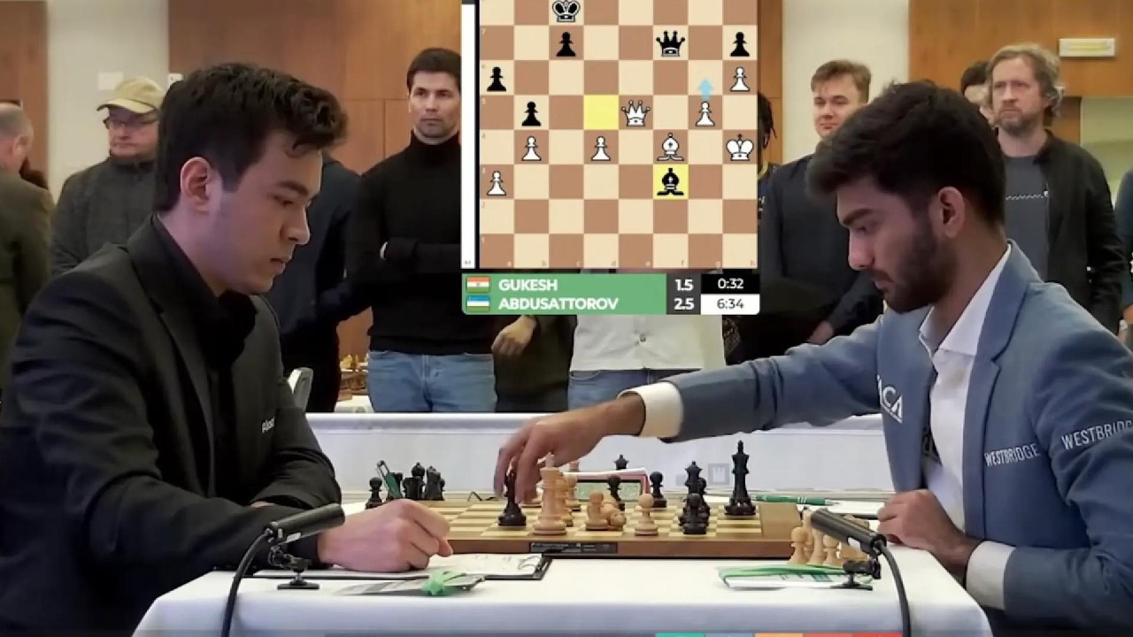 Nodirbek Abdusattorov vs Gukesh D. / Prague Chess Masters 2026 Nodirbek finished Game 5 like a Champ