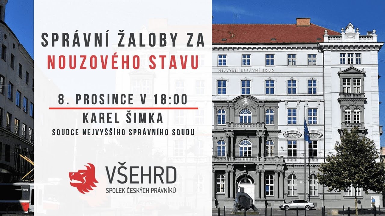 Přednáška: Správní žaloby za nouzového stavu