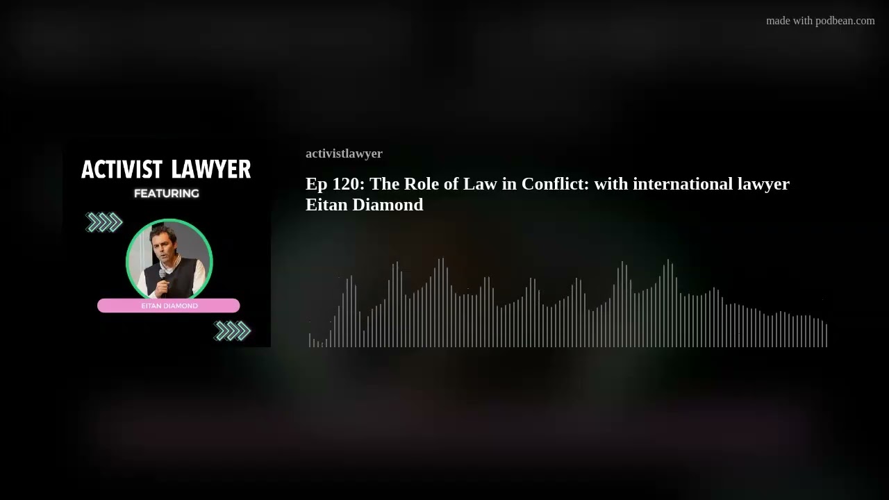 Ep 120: The Role of Law in Conflict: with international lawyer Eitan Diamond