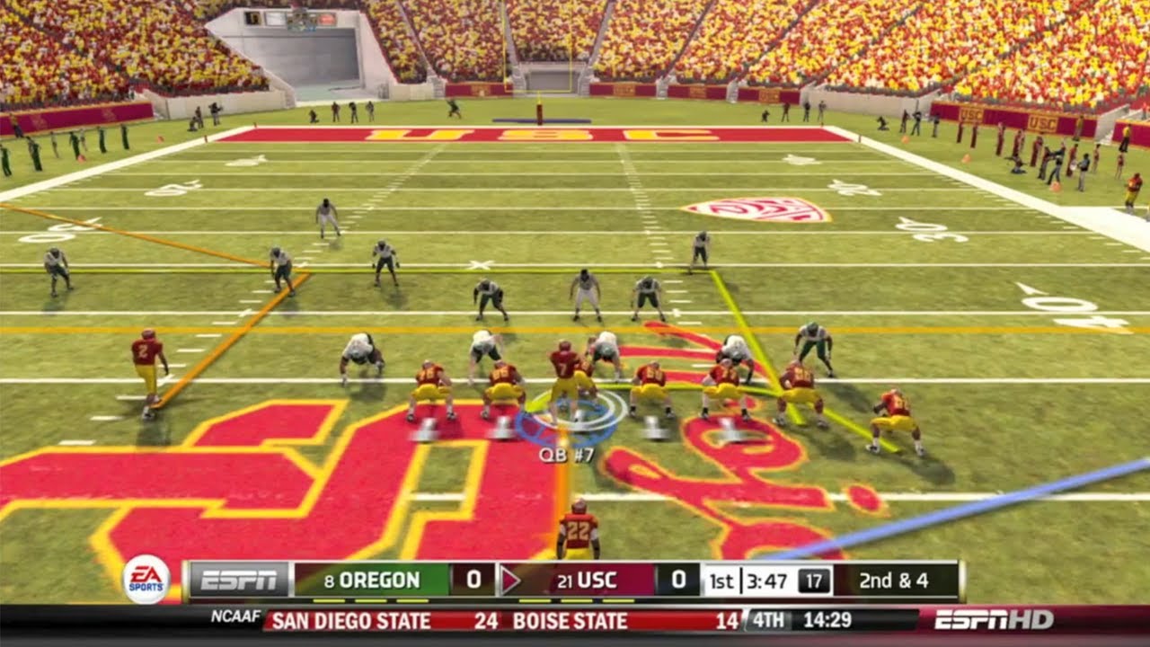 NCAA 13 Gameplay - Oregon vs USC Feat. New 