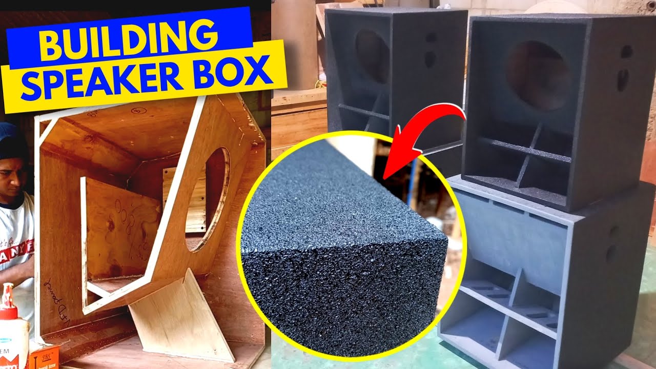 Build a SPEAKER BOX from super strong plywood waste with an orange peel resin texture finish