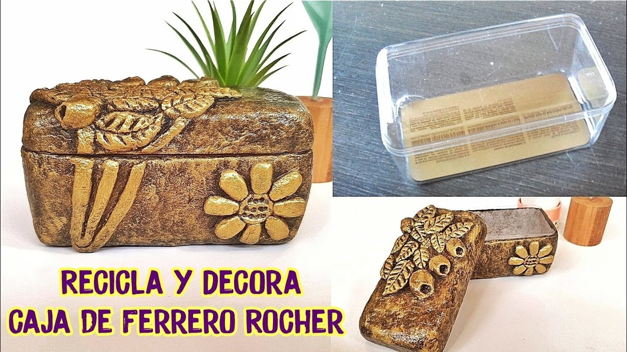 Caja Ferrero Rocher decorada con #PapelMaché|Recicla y Crea.
