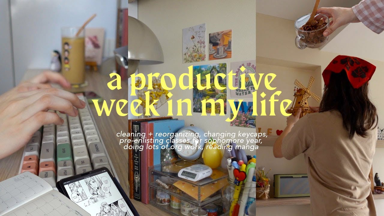 weekly vlog 🍄🍃 preparing for uni, room cleaning + reorganizing, new keycaps, lots of org work!