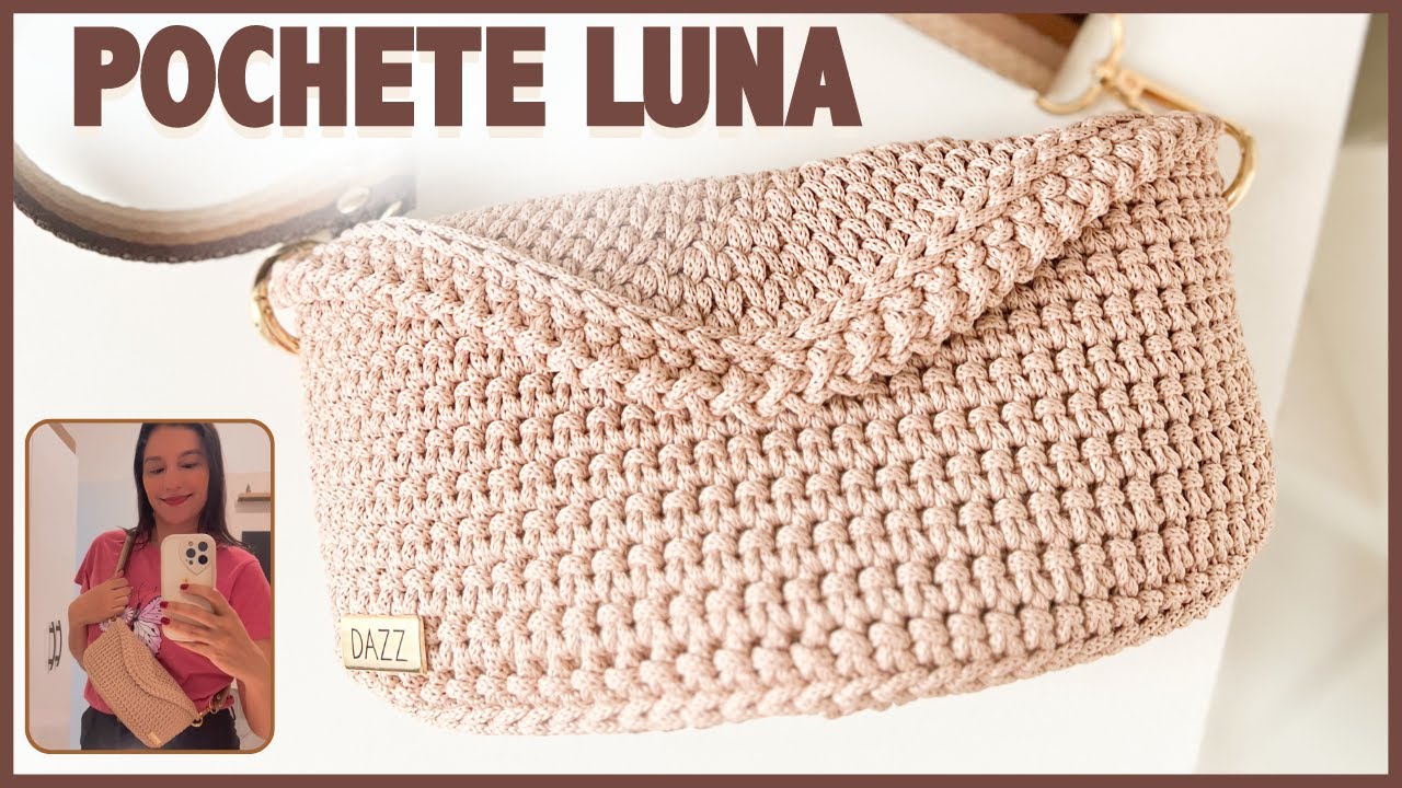 Pochete de Crochê com Fio Náutico Poliéster Lindíssima - Pochete Luna