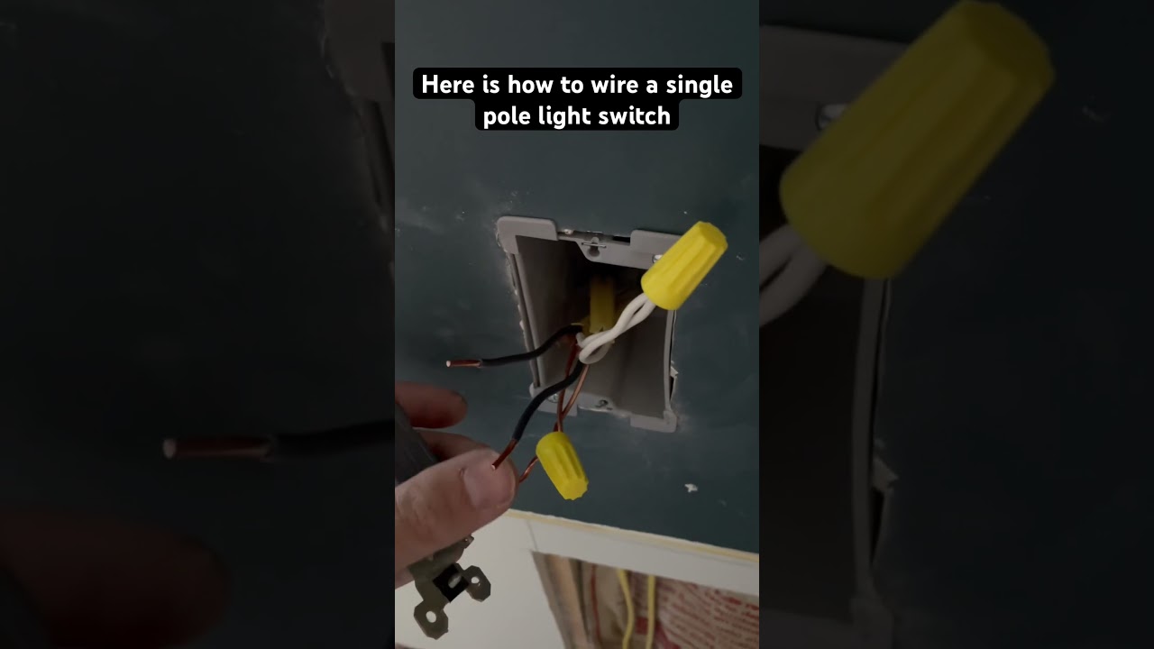 How to wire single pole light switch #diy #lightswitch ￼#wiring