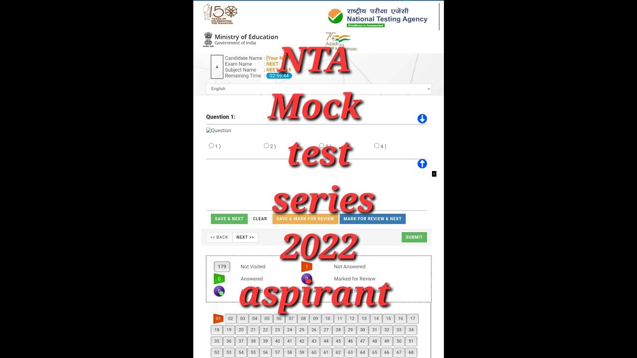 Neet/NTA mock test NEET 2022 preparation