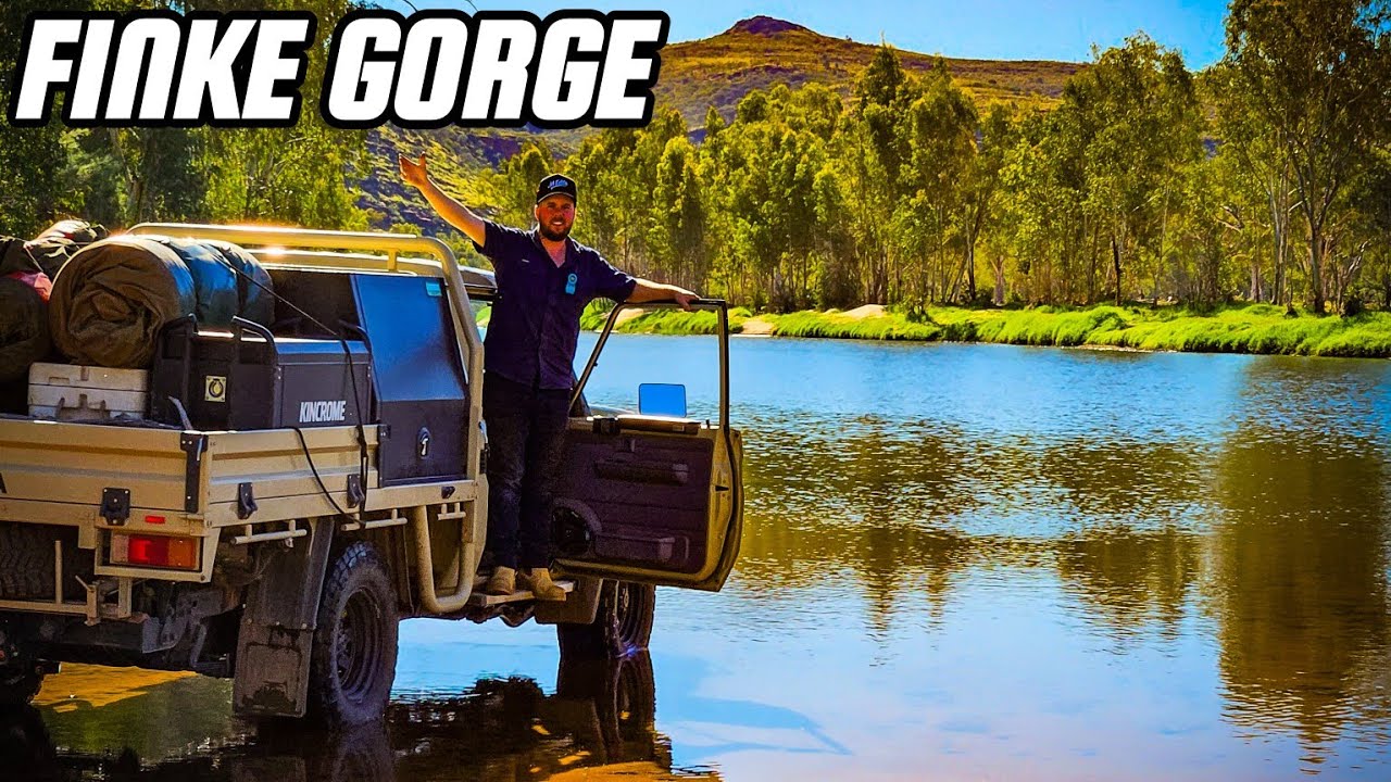 DRIVING THROUGH oldest river on earth - FINKE!