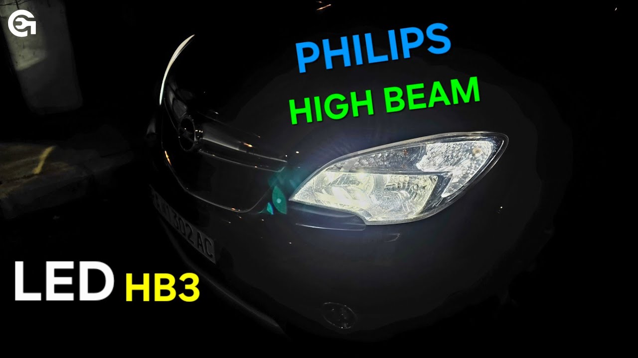Opel Mokka - Модернизация дальнего света до светодиодов | PHILIPS HB3 (9005)