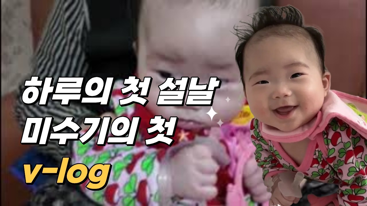 하루의 첫 설날  미숙이의 첫 v-log