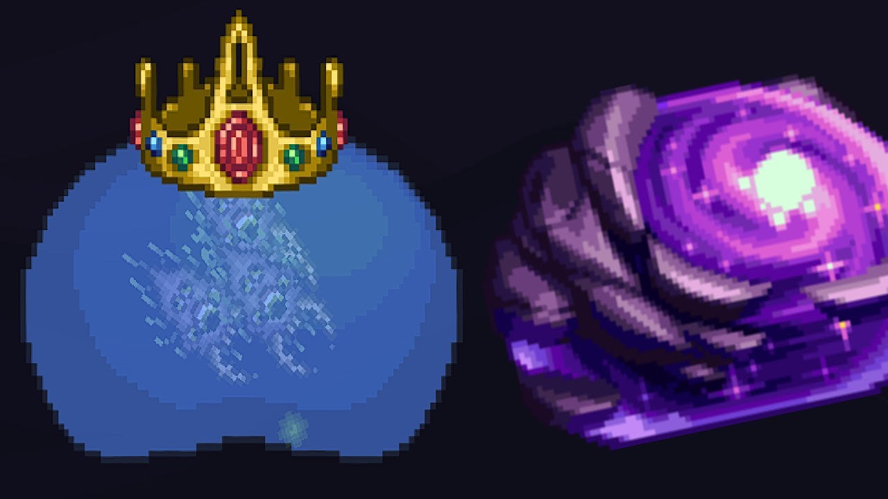 Terraria New Powerful King Slime Vs Astrageldon