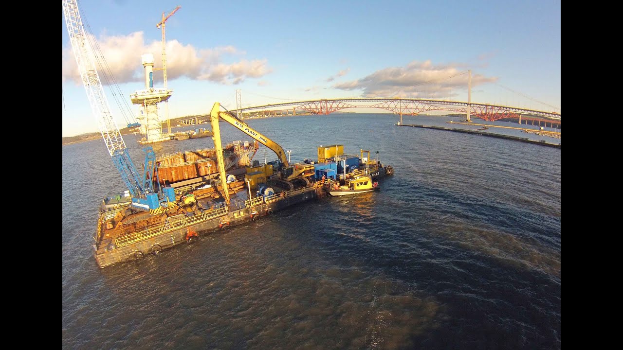 Building the Queensferry Crossing Foundations - WM Plant Hire