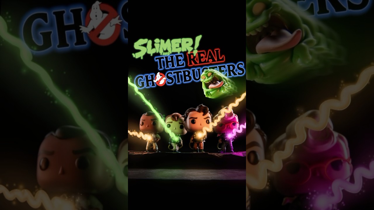 The Real Ghostbusters.. and SLIMER! #ghostbusters #funkopop #funko #toyphotography #80scartoons