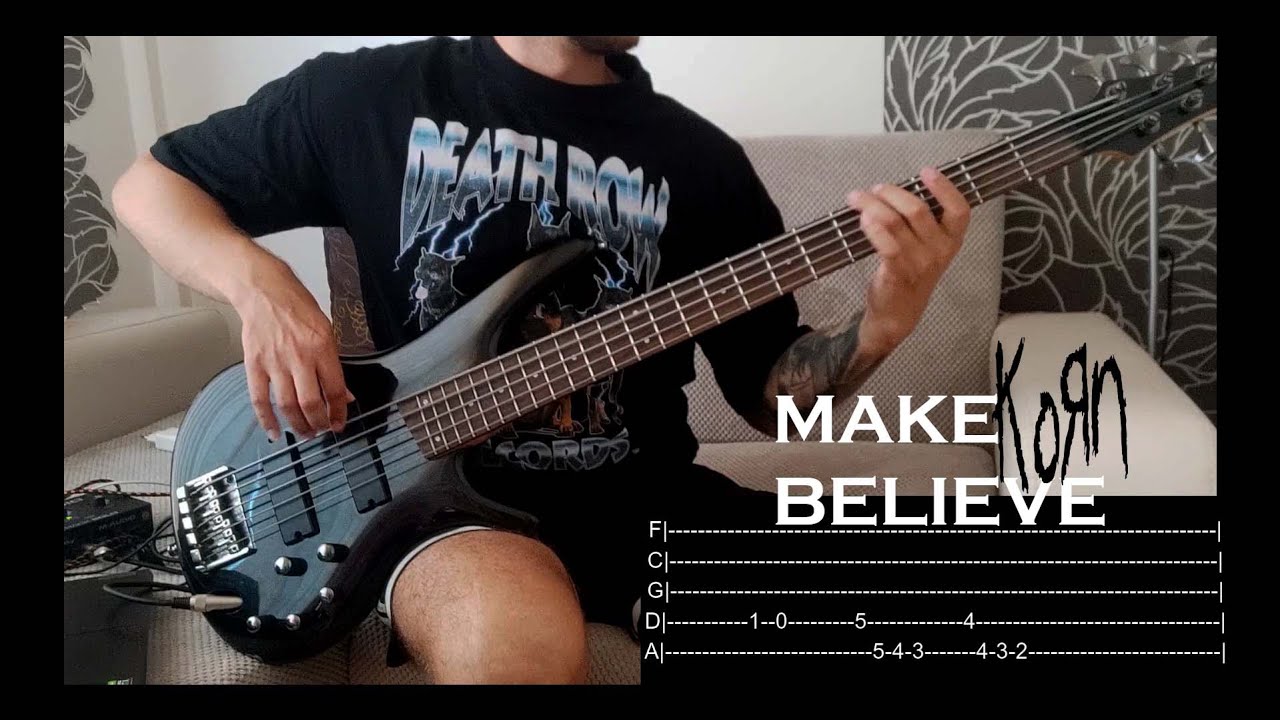 Korn - Make Believe [Bass Cover] | TABS ON SCREEN