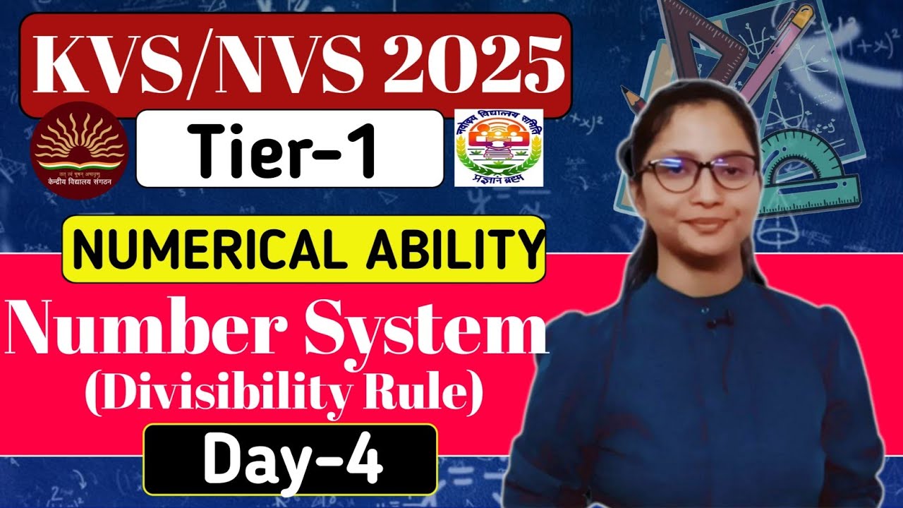 Вакансия KVS-NVS 2025 | KVS-NVS Уровень 1: Числовая способность: Система исчисления (правило дели...