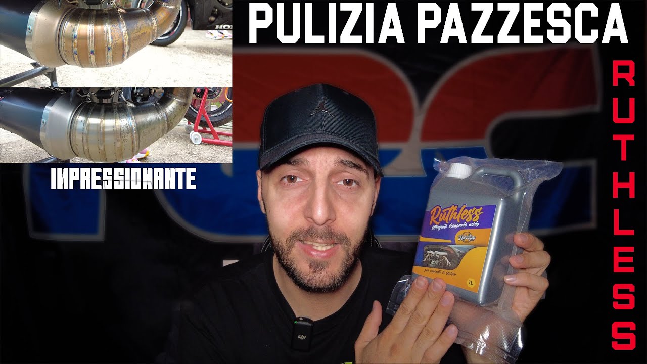 LUCIDARE scarico della moto: PAZZESCO lucidare collettori