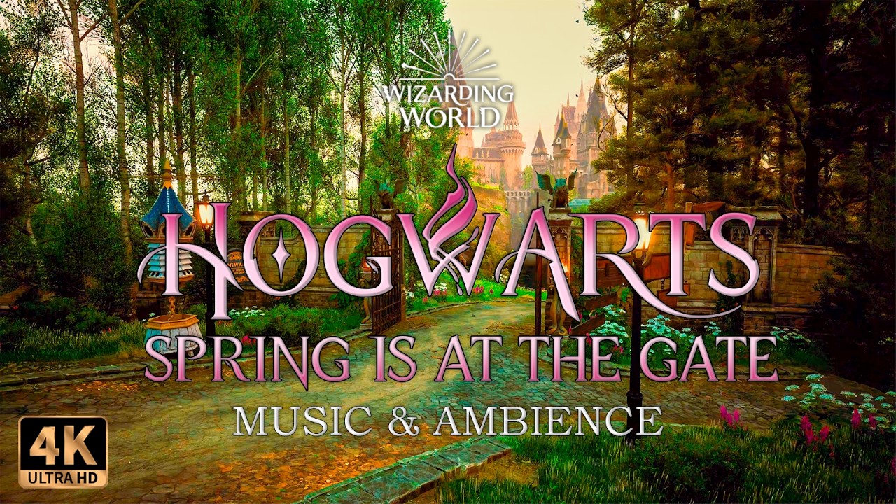 🌸✨And here is spring at the gates of Hogwarts | Harry Potter  Music & Ambience 4k