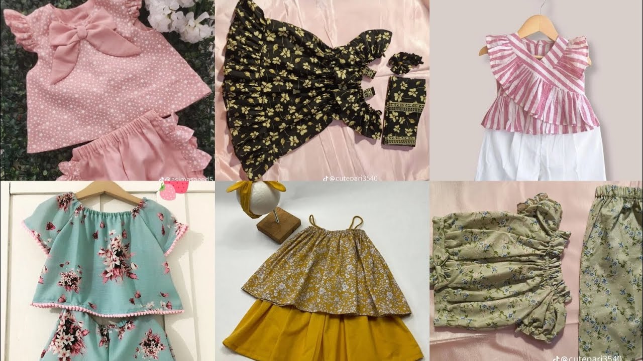 Baby Girls Dress design//summer wear for kids #brightshinekidsdesigner #stylishoutfit