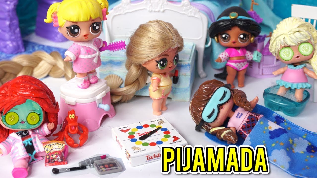 Pijamada con Princesas Bebes LOL Surprise y Baby Goldie - NO invitan a Punk Boi!