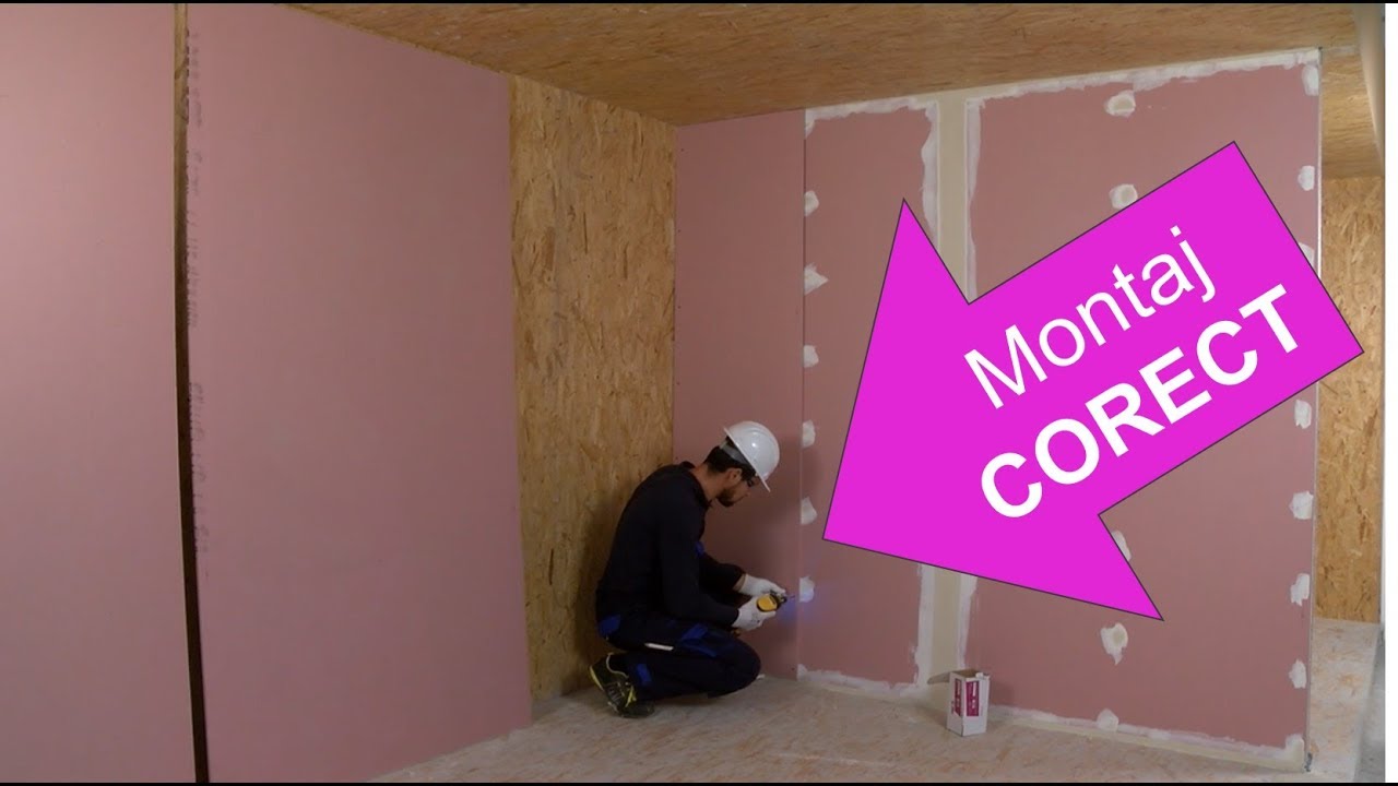 Montaj perete rezistent la foc din gips carton | GHID VIDEO - Siniat