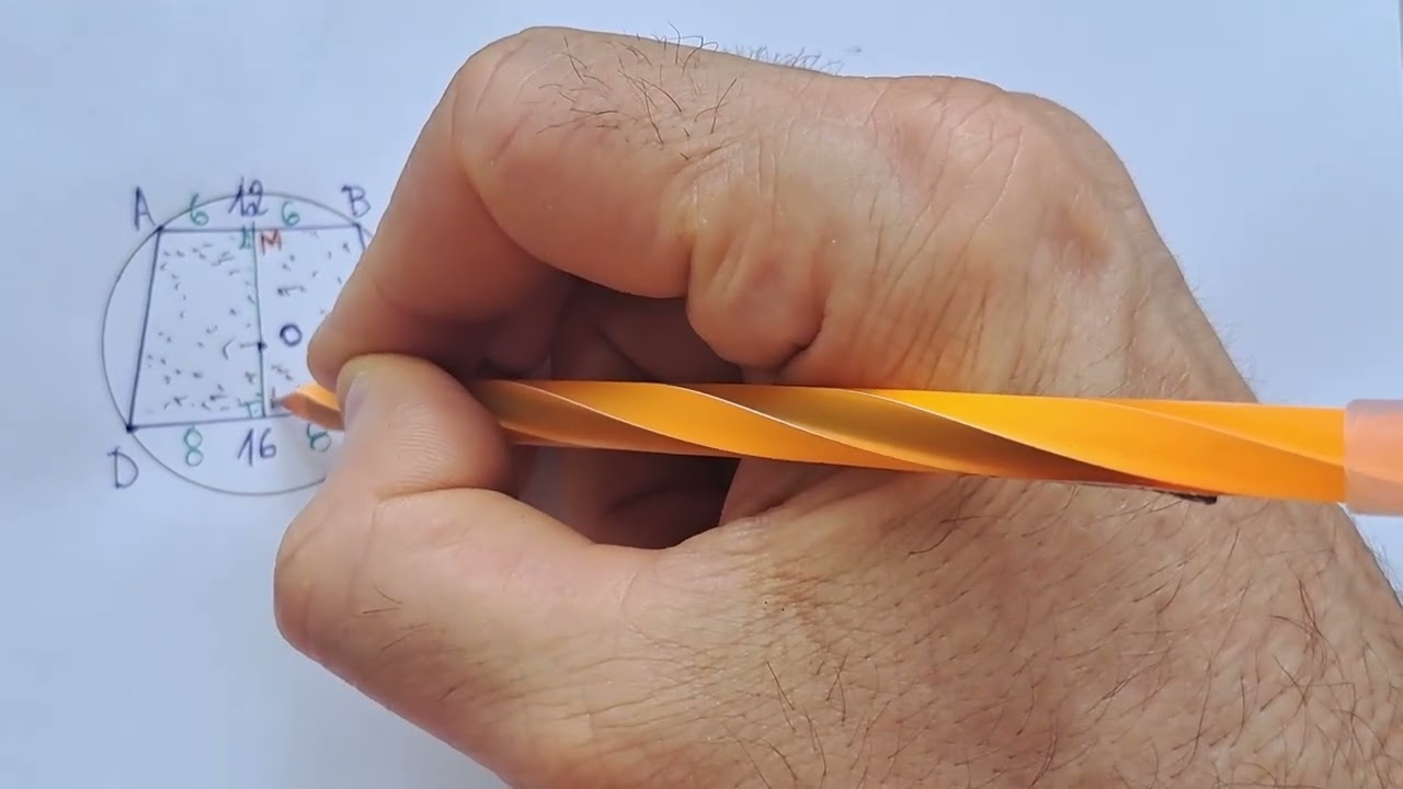 GEOMETRIA PLANA BÁSICA: Área do trapézio inscrito na circunferência.  