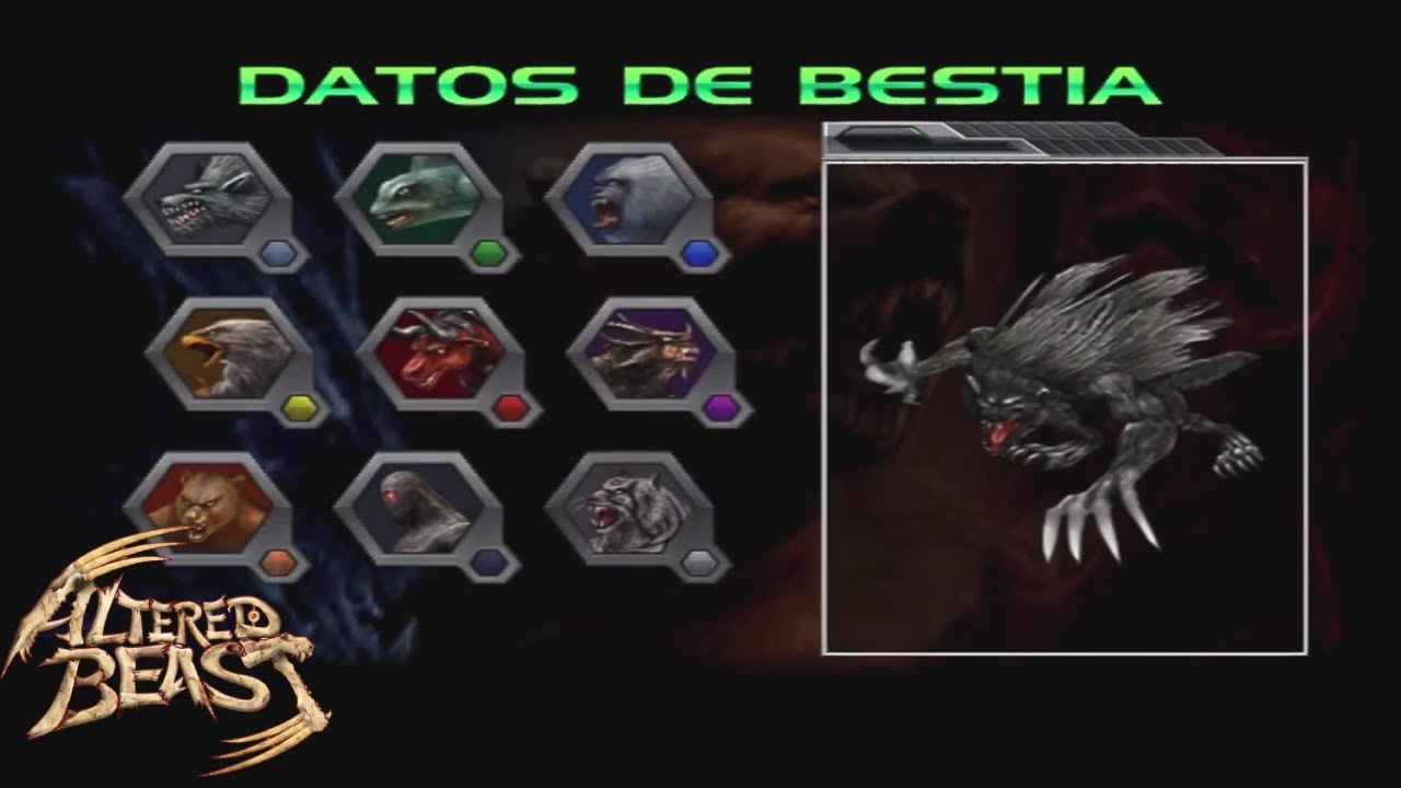 Project Altered Beast Datos de Bestias