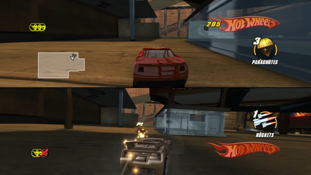 Hot Wheels: Beat That! Attic Arena/Battle Split Screen