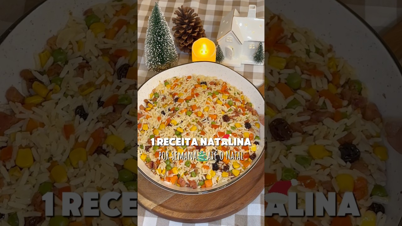 Fazendo um Arroz a Grega Recheado Para o Natal - Receita Natalina