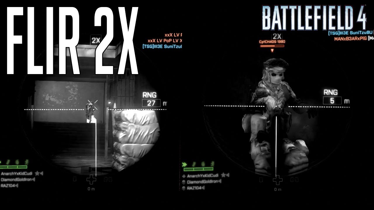 Battlefield 4 - Thermal Vision Scope FLIR (IR 2X) Sight - SKS Gameplay - OP Locker BF4