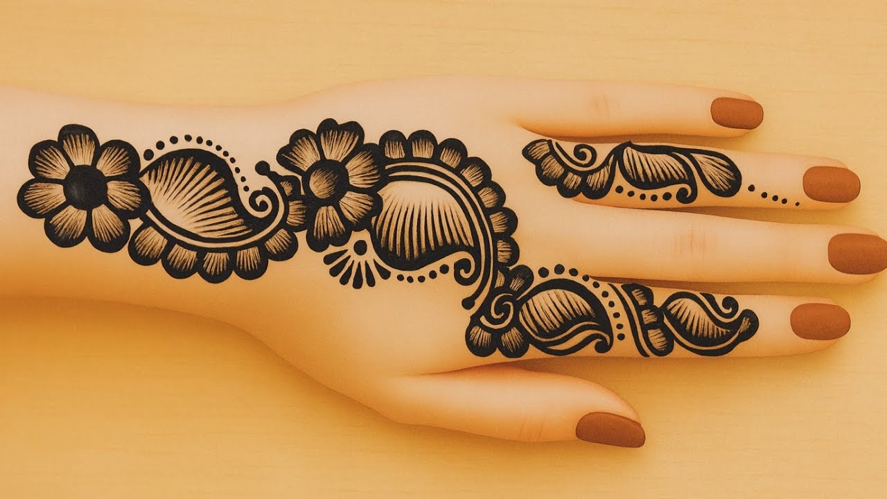 Back Hand Full Shaded Mehndi Design | Soft Shedding Effect With Clean Lines | New Trendy Mehndi Look