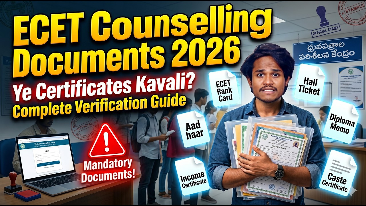 ECET Counseling 2026 Documents Required 🔥 | Complete Certificate Verification Guide