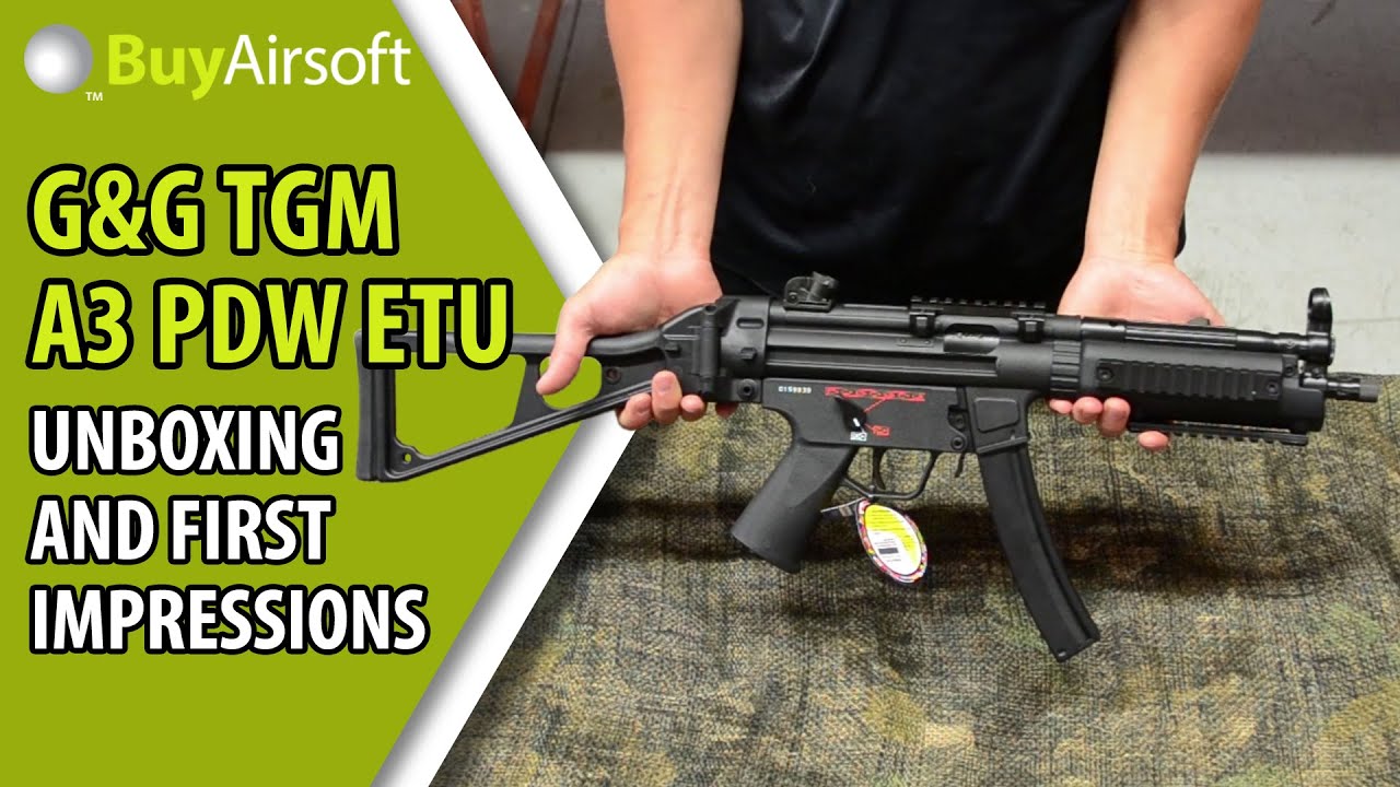 BuyAirsoft: G&G TGM A3 PDW ETU Unboxing, Demo, and First Impressions