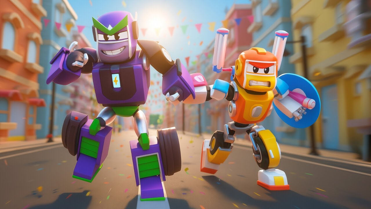 🔥 Robot Échappé 🚨 Robofuse VS Zitron! 🤖 Véhicules de Secours pour Enfants