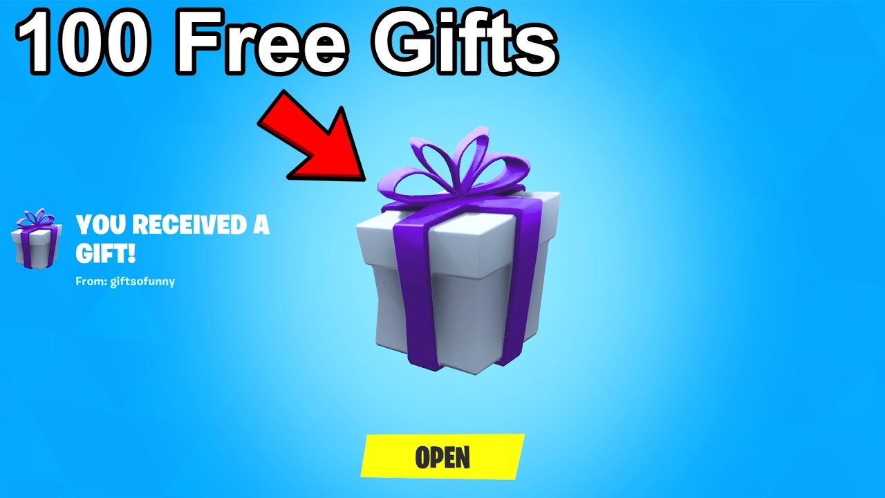 I Got 100 Fortnite Gifts For FREE