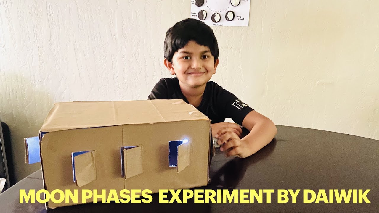 Moon phases experiment by Daiwik || #kids #space #education at #home #daiwiki