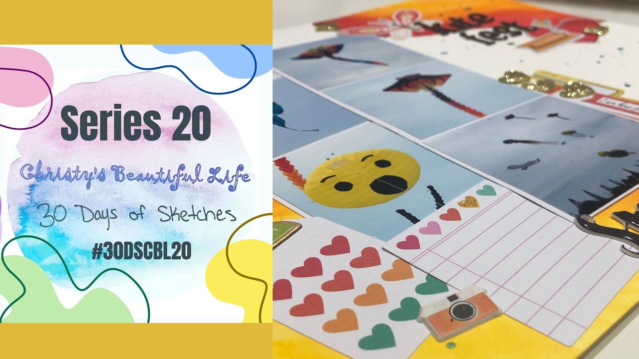 Scrapbook the Easy Way with 30 Days of Sketches - Day Two  - A Scrapbook Layout Process Video