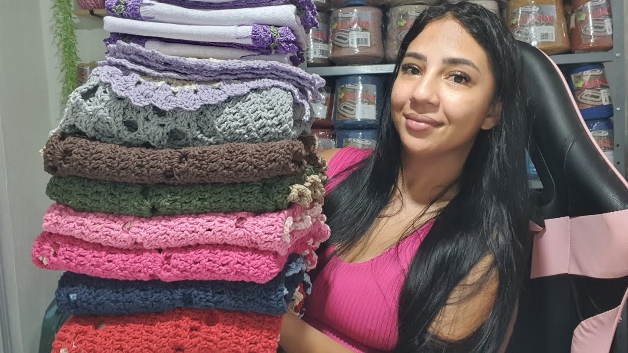 SUPER VLOG DA MINHA PRODUÇÃO DA SEMANA - VEM ME ACOMPANHAR #croche 