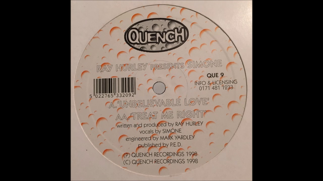 Ray Hurley Presents Simone - Unbelievable Love