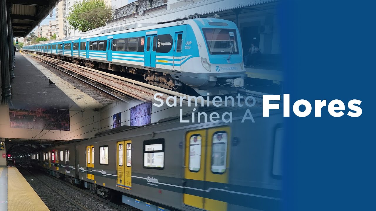 Tren y Subte en el barrio de Flores