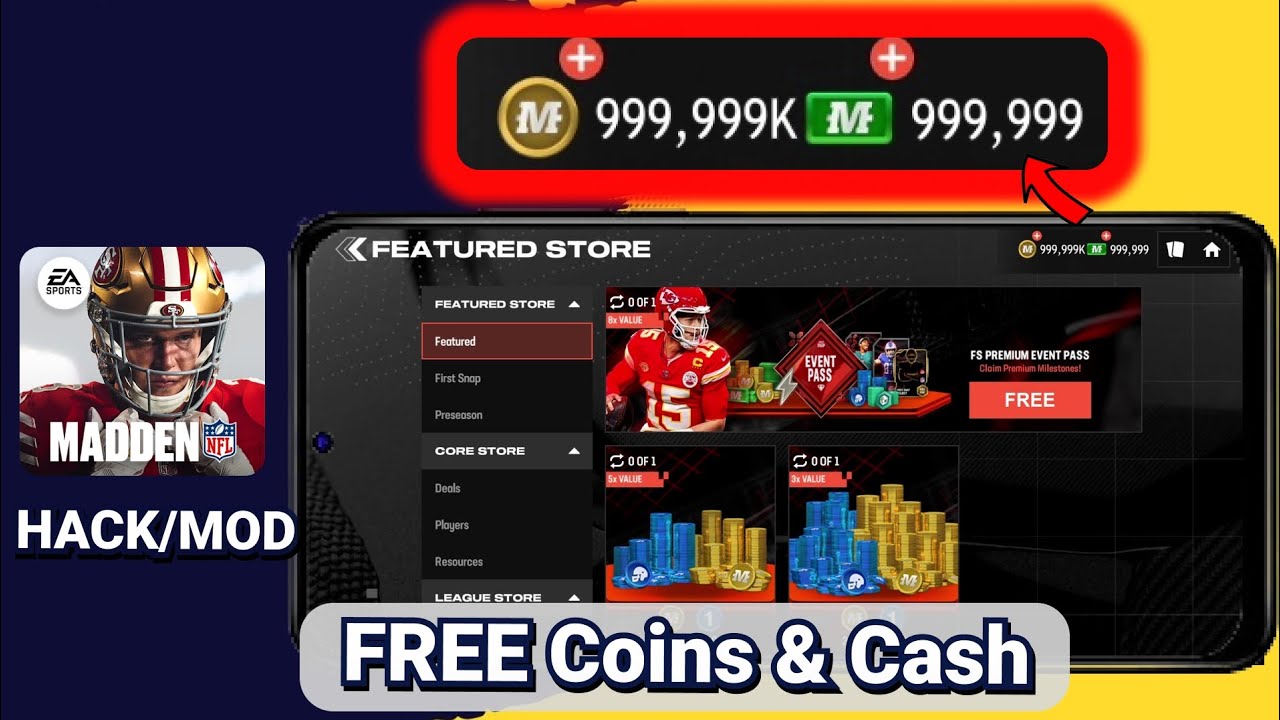 Madden NFL 25 Mobile Hack & Mod Tutorial ✅ How to Get Free Cash and Coins on iOS & Android