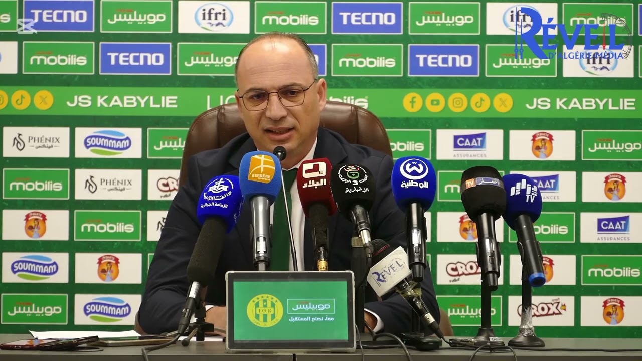 Conférence de presse nouveau président du conseil d’administration de la JS Kabylie, Adel Boudedja